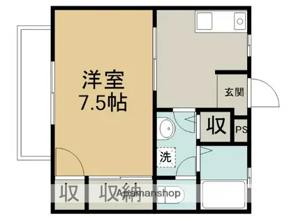 ユウ・ハイツA(1K/2階)の間取り写真