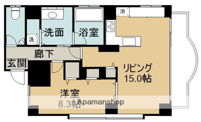 ユアコート駅南(1LDK/10階)の間取り写真