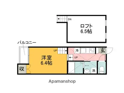 ALPHA THE PREMIER(ワンルーム/1階)の間取り写真