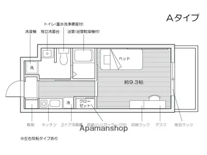 カレッジコート鳥取大学前(ワンルーム/2階)の間取り写真