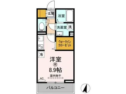 富士マンション2(ワンルーム/3階)の間取り写真