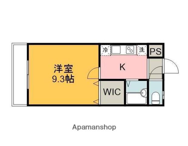 ブランネージュ(1K/2階)の間取り写真