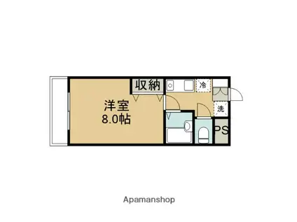 ハイツエステートⅡ(1K/2階)の間取り写真