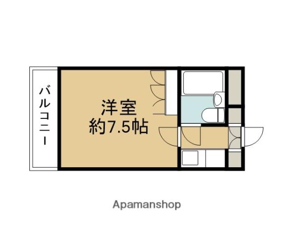 ツインピア21(1K/2階)の間取り写真