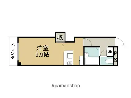 サザンセレスト(ワンルーム/2階)の間取り写真