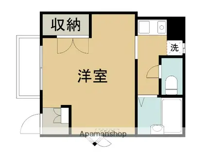 メゾン・フレンド(ワンルーム/1階)の間取り写真