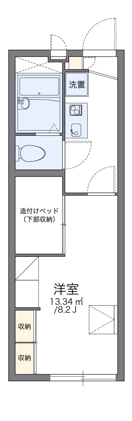 レオパレスHARU(1K/2階)の間取り写真