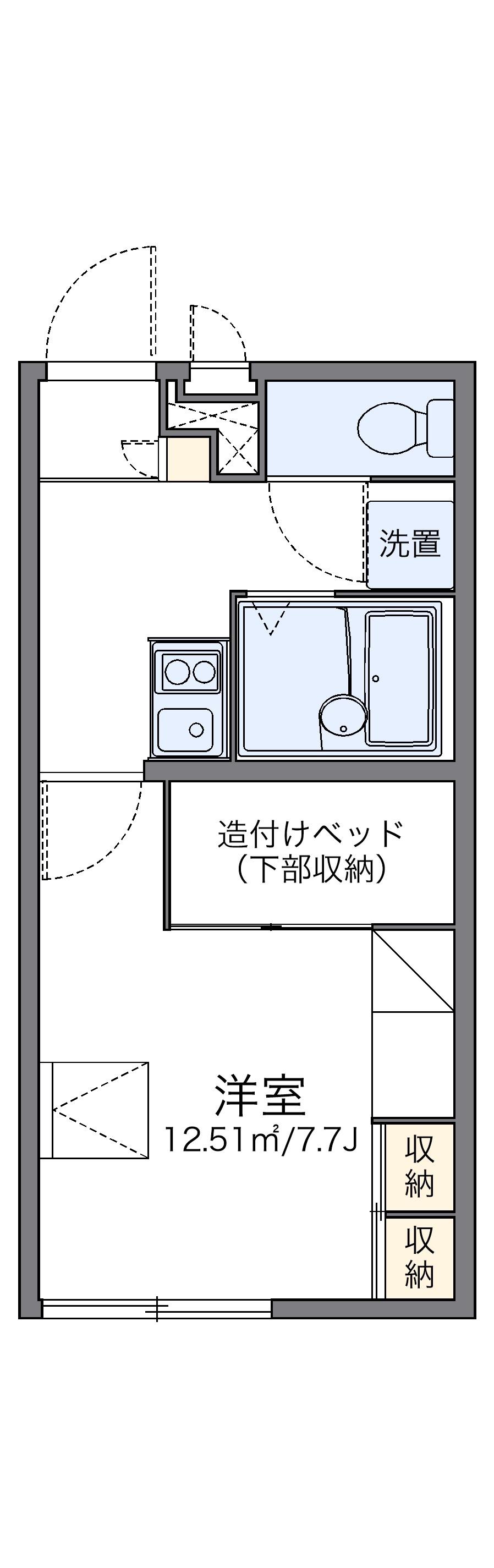 レオパレスラ エスペランサ(1K/2階)の間取り写真