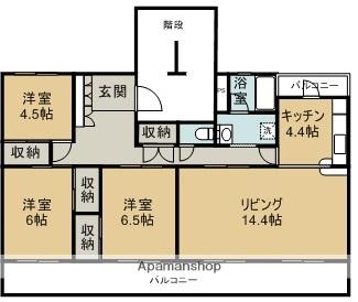 KSB田園 Ⅱ号館(3LDK/1階)の間取り写真