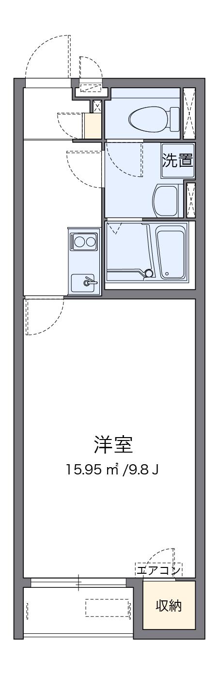 クレイノプレミールⅡ(1K/2階)の間取り写真