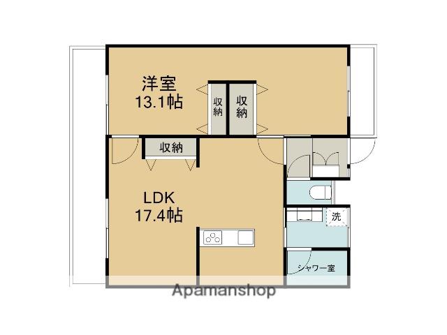 MONDO(1LDK/2階)の間取り写真