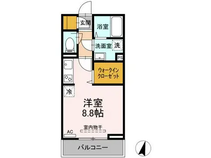 富士マンション2(ワンルーム/2階)の間取り写真