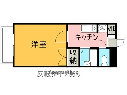 ピアコート(1K/3階)の間取り写真