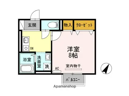 たんぽぽ(1K/1階)の間取り写真