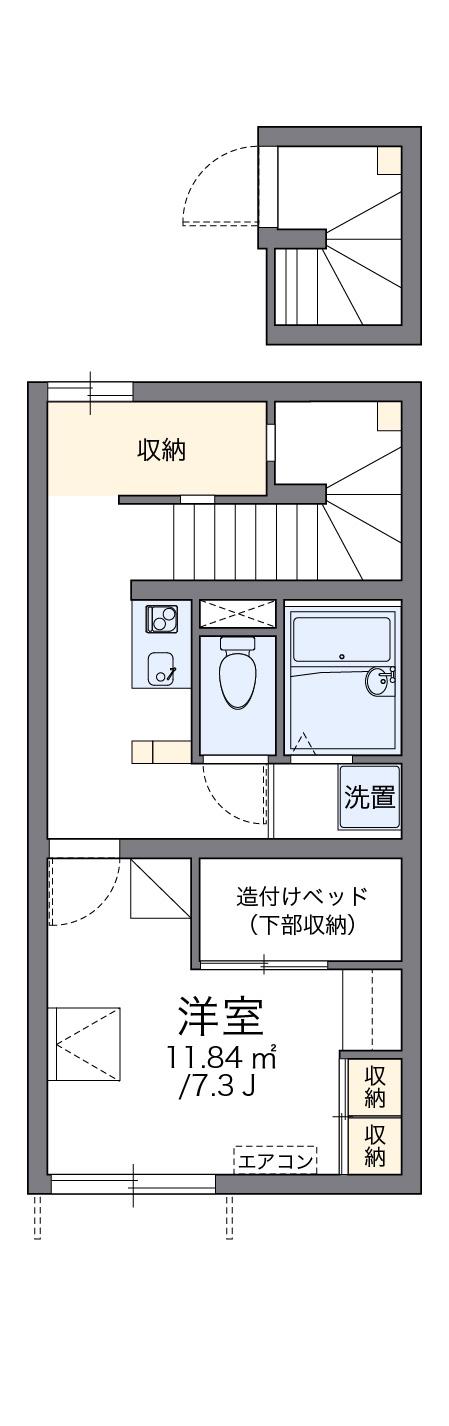 レオパレス・ハシマ(1K/2階)の間取り写真