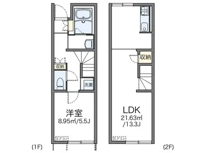 レオネクストコルデ(1LDK/1階)の間取り写真