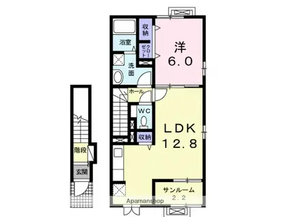 サンサニーⅡ(1LDK/2階)の間取り写真