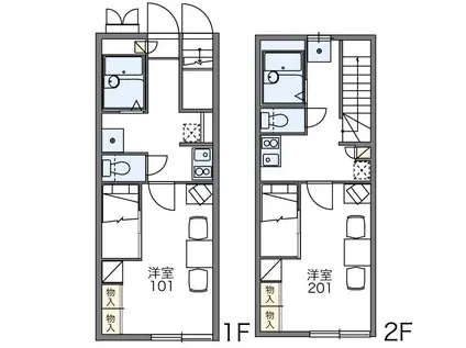 レオパレス皆生新田(1K/1階)の間取り写真