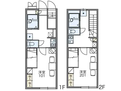 レオパレスチェリッシュ(1K/1階)の間取り写真