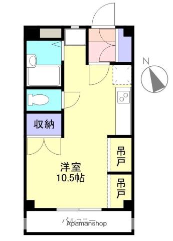 アーバネスト西村Ⅲ(ワンルーム/3階)の間取り写真