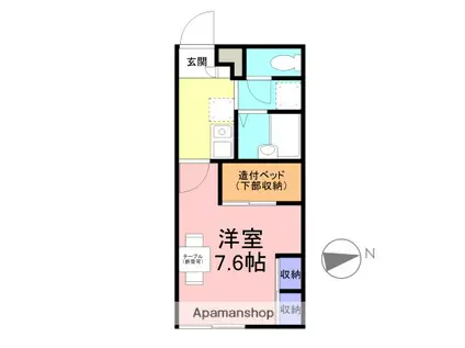 グランプラスA(1K/2階)の間取り写真