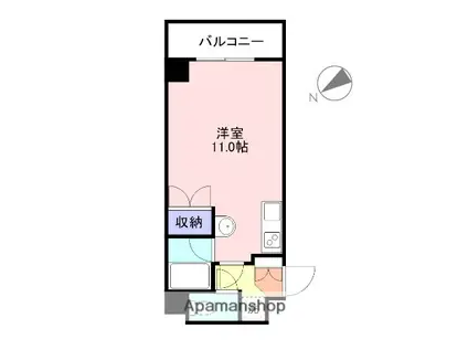 キャッスルさとだ(ワンルーム/1階)の間取り写真