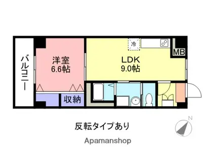 ピアコートC(1LDK/5階)の間取り写真