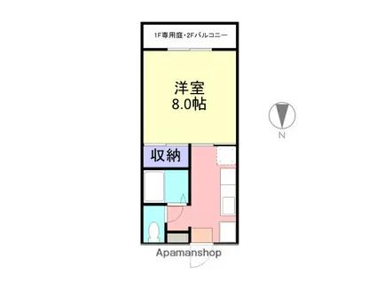 コノセールⅡ(1K/1階)の間取り写真