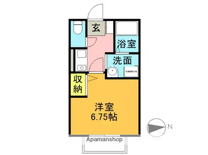 パルティール(1K/2階)の間取り写真