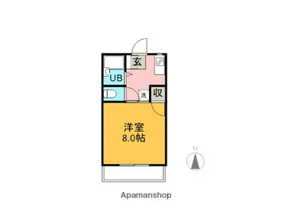 サニーハイムマツウラ(1K/1階)の間取り写真