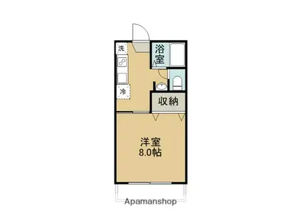山陰本線 東松江駅(島根) 徒歩19分 2階建 築27年(1K/2階)の間取り写真