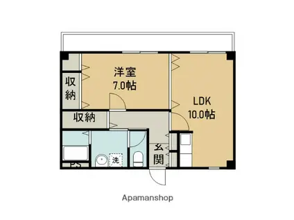 BSマンションⅡ(1LDK/4階)の間取り写真