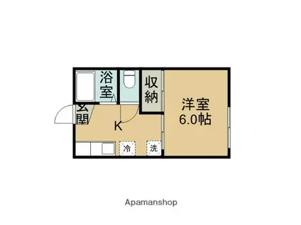 AOTOハイツ(1K/2階)の間取り写真