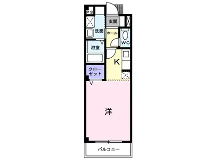 ヴィオラG(1K/3階)の間取り写真