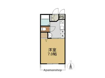 内海ビル(1K/4階)の間取り写真