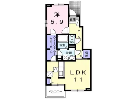 グランオリーゴ(1LDK/1階)の間取り写真