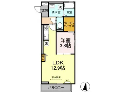 ロイヤルステージ浜乃木(1LDK/3階)の間取り写真