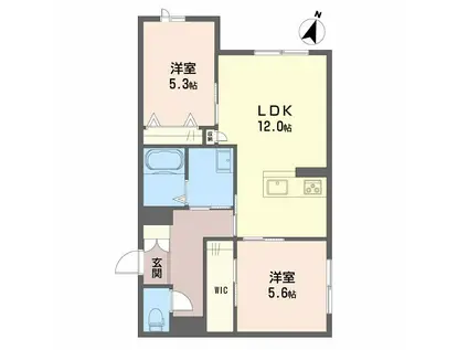 NOCE堂形(2LDK/1階)の間取り写真