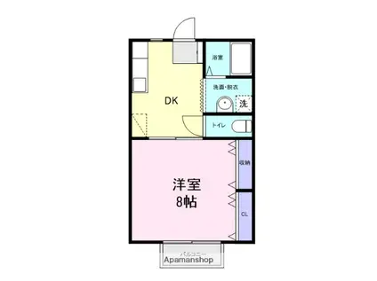 エクセレンスやまだA(1DK/2階)の間取り写真