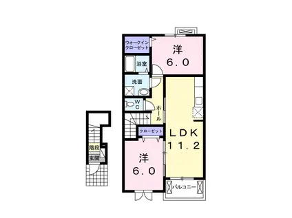 ファミリア(2LDK/2階)の間取り写真