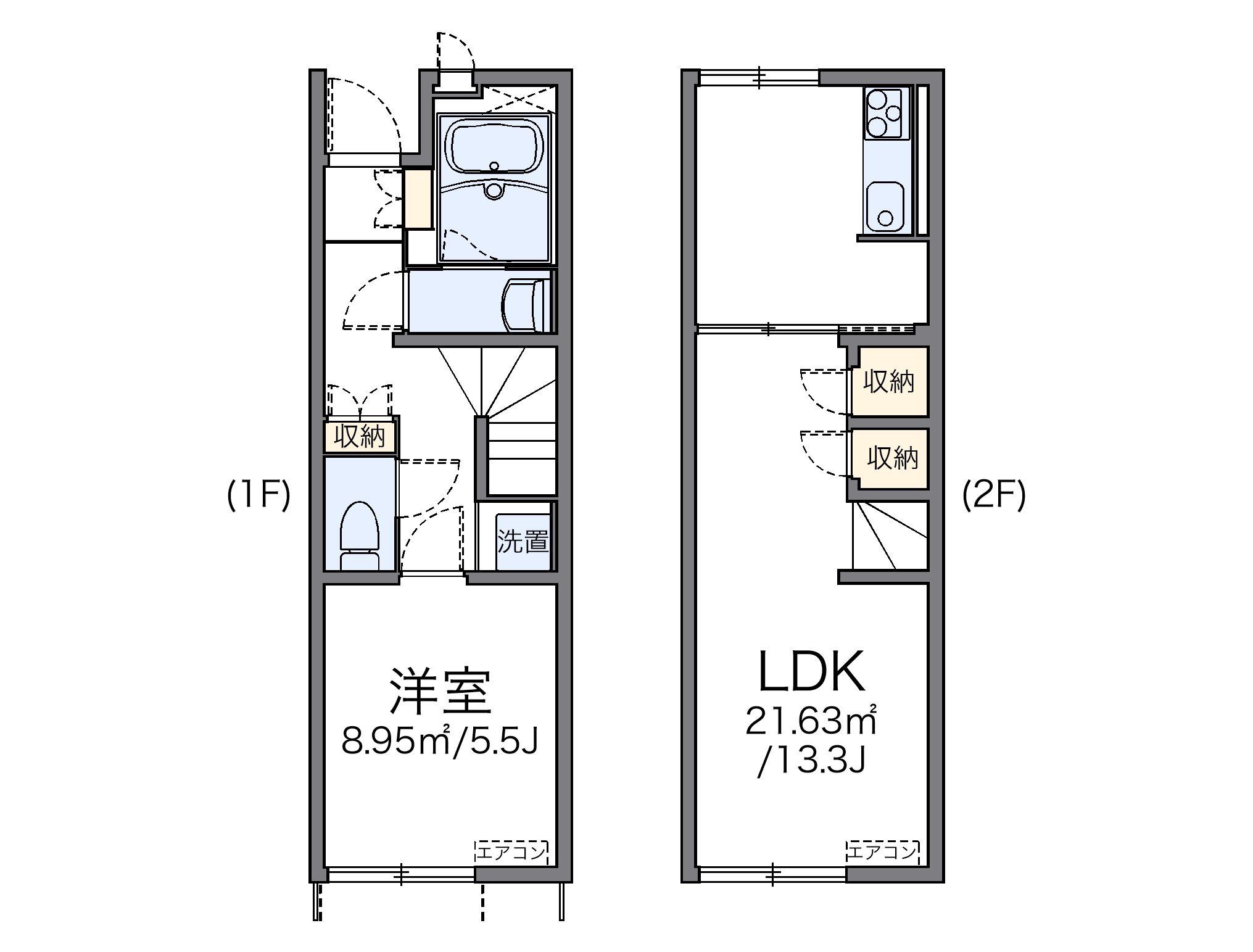 レオネクストララ せいゆう(1LDK/1階)の間取り写真