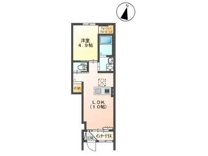 ディアドリームⅡ(1LDK/1階)の間取り写真