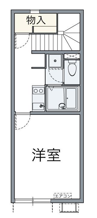 レオネクストMIKAZU(1K/2階)の間取り写真