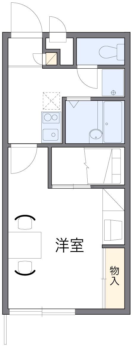 レオパレス・PARKSIDE(1K/1階)の間取り写真