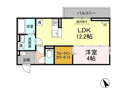 カーサ アリーナ(1LDK/3階)の間取り写真