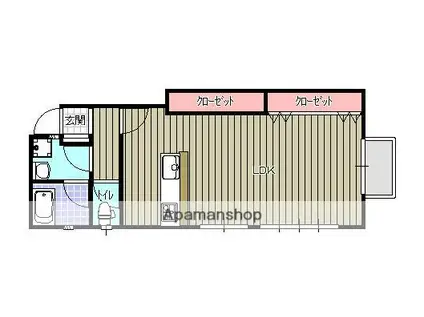 プロバンスコーポ(1K/1階)の間取り写真