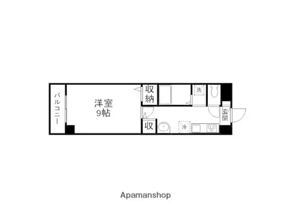 WELLNESSハレルヤ(1K/2階)の間取り写真