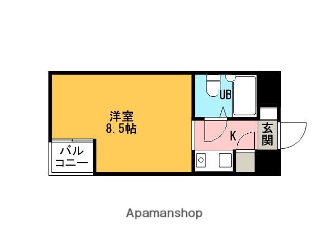 アルファ清心町Ⅱ(1K/7階)の間取り写真