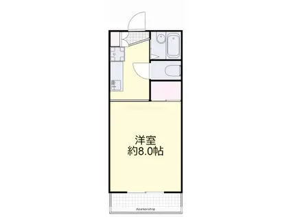 クイーンコーポ(1K/3階)の間取り写真