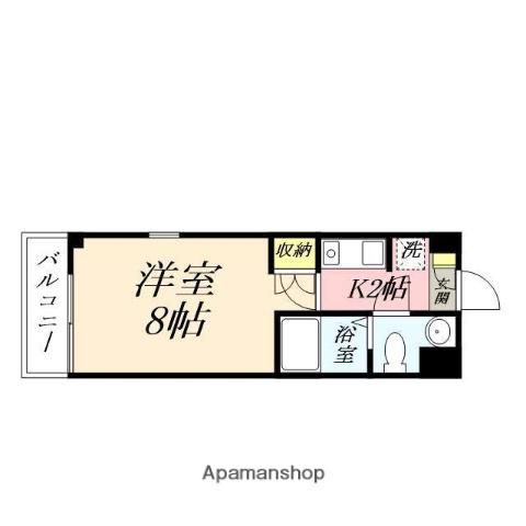 ルマンジュ津高(1K/2階)の間取り写真